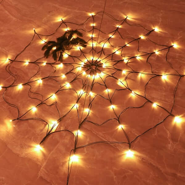 LED Halloween Spider Web Lights Indoor And Outdoor