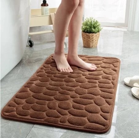 🔥(Last Day Sale- 50% OFF) Cobblestone Embossed Bathroom Bath Mat - Buy 2 Free Shipping