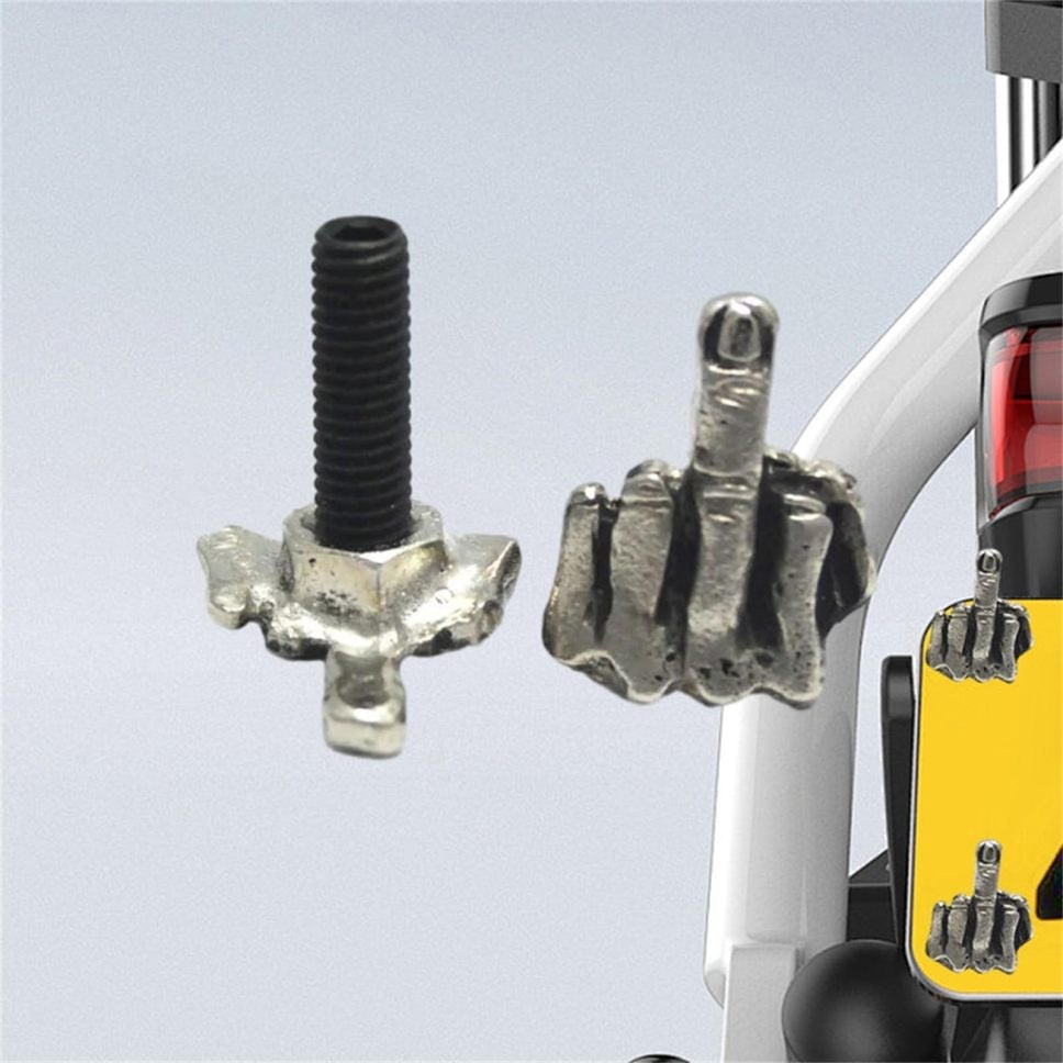 Universal finger license plate screw