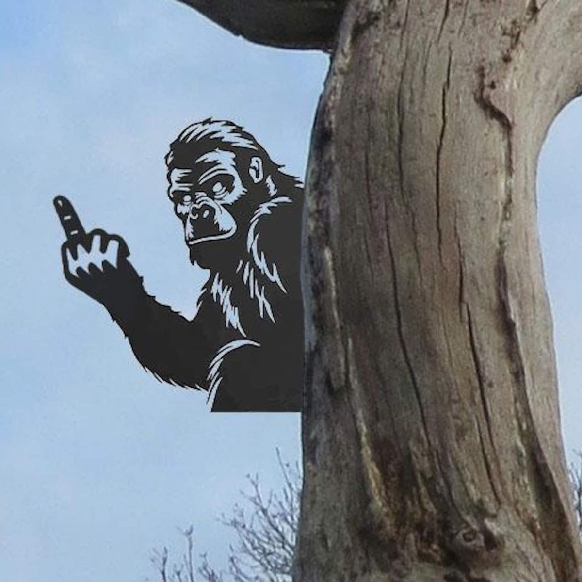 🔥Last Day: 49% Off!🤣Hilarious Bigfoot Middle-Finger Metal Yard Decor