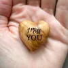 💖Handmade Pocket Hug Wooden Heart Token🎁