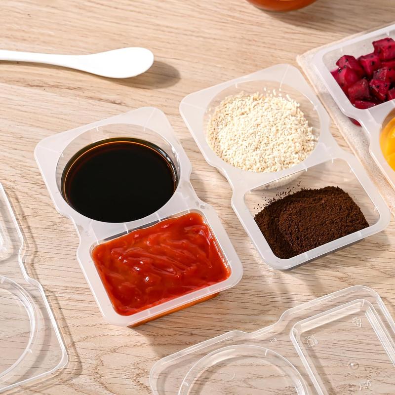 🔥Last Day Promotion 50% OFF🔥Reusable Double Compartment Condiment Container Snack Container