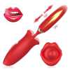 Rose Muncher Lip Tongue Suction Vibrator With Thrusting Dildo Vibrator