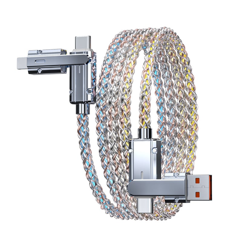 🔥Letzter Tag 50% RABATT 🎁Four-in-One  Colorful lights Data Cable