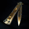 🌹 Handcrafted Rose-Inlaid Folding Blade