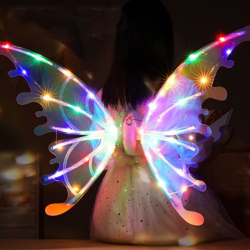 (🎉Last Day Promotion 50% OFF) Girls Electrical Butterfly Wings With Lights Glowing