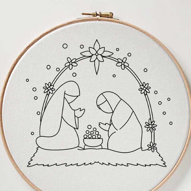 Nativity Scene Embroidery Kit