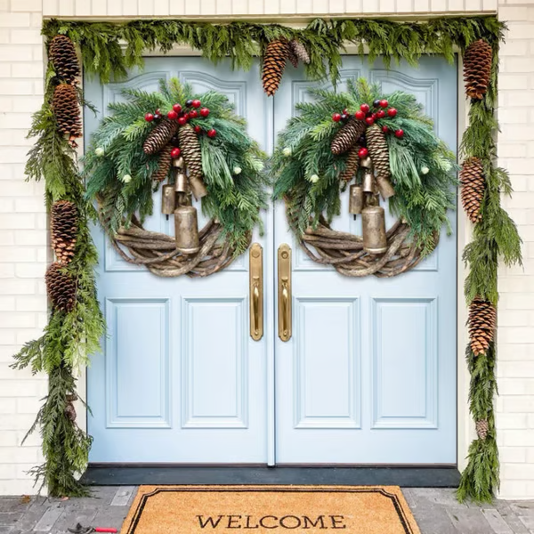 Last Daty 70% OFF🔥armhouse Christmas Wreath, Boho Wreath, Holiday Wreath