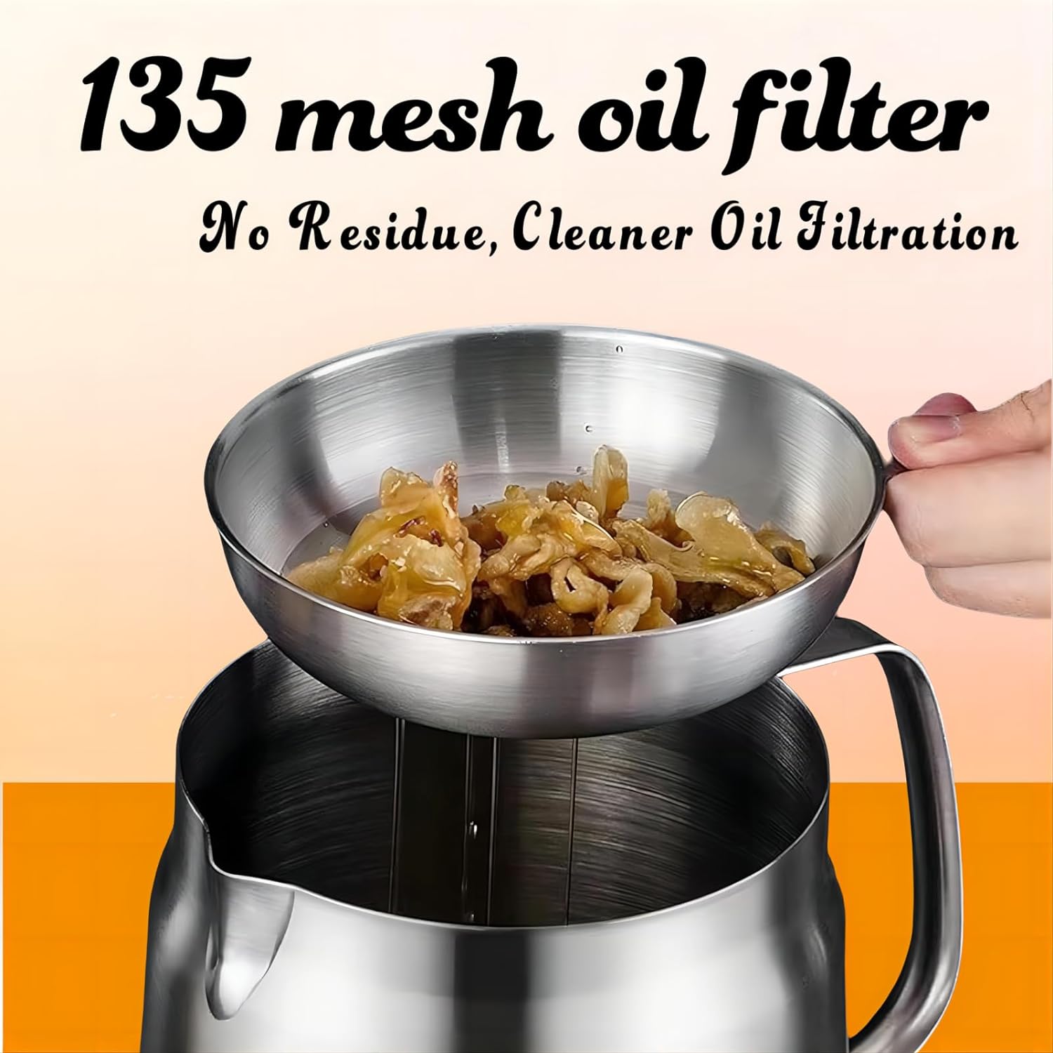 🎁TikTok Last Day Sale - 70% OFF🎉2-in-1 304 Stainless Steel Multifunctional Oil Strainer Pot