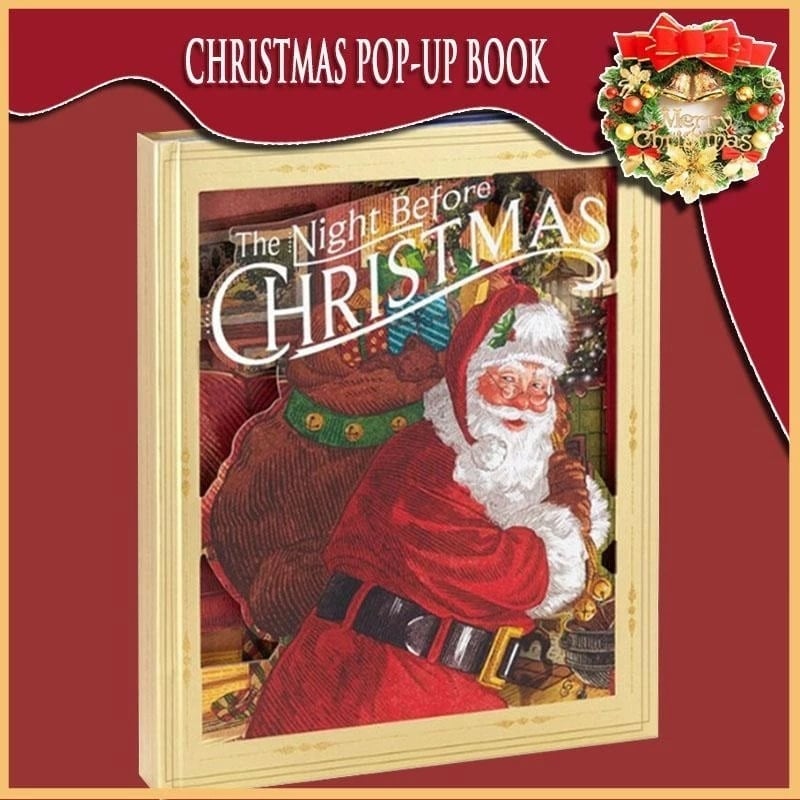 🎁Early Christmas Sale 49% OFF🎄-The Night Before Christmas Pop-Up Book（Light & Sound)