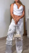 Women's Suspender Top + Pants Casual Suit