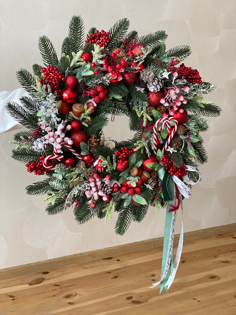 🎅Early Christmas Promotion - 49% OFF 🎄Handmade Winter Wonderland Pinecone Wreath