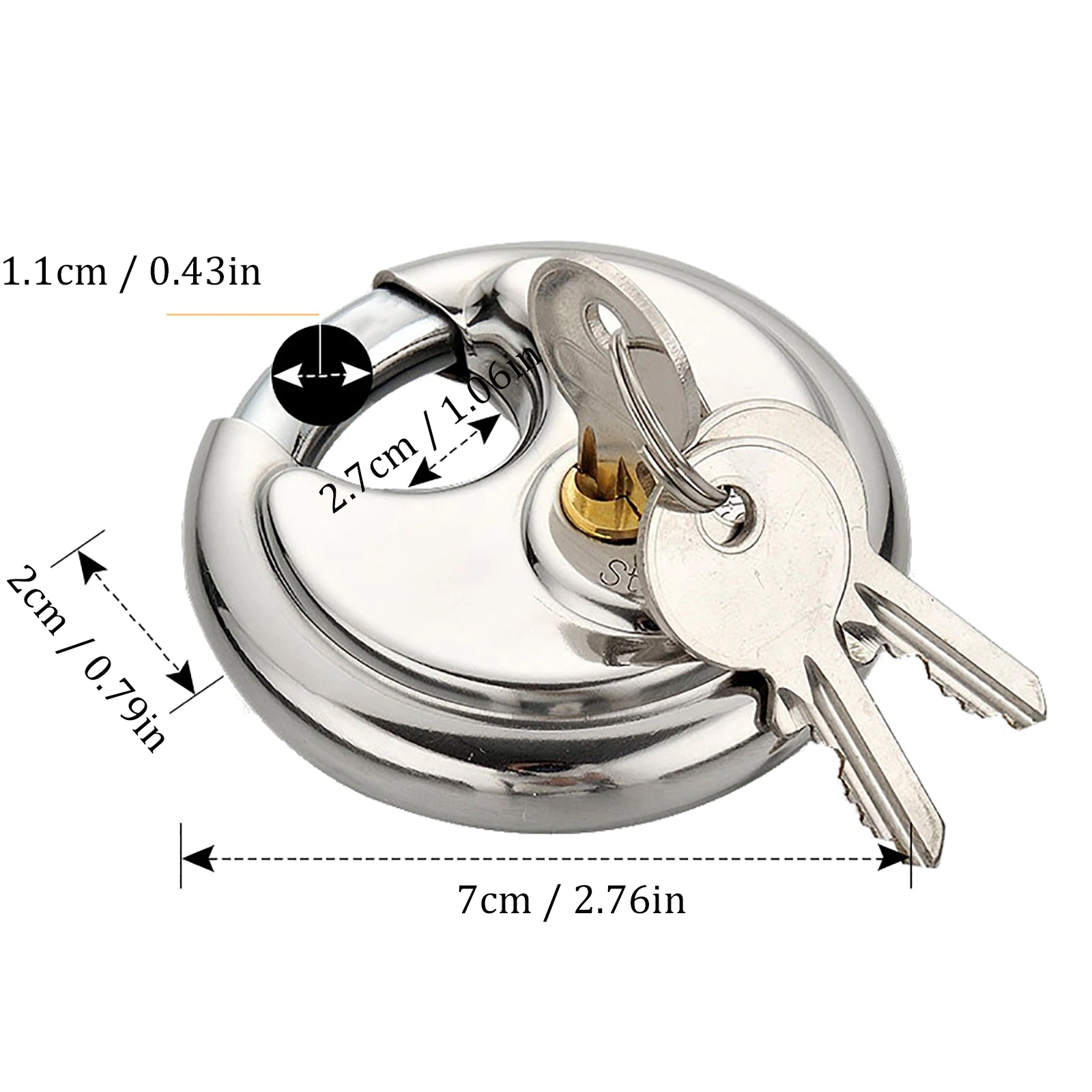 (Early Christmas Sale- 50% OFF) Disc Style Heavy Duty Outdoor Security Padlock