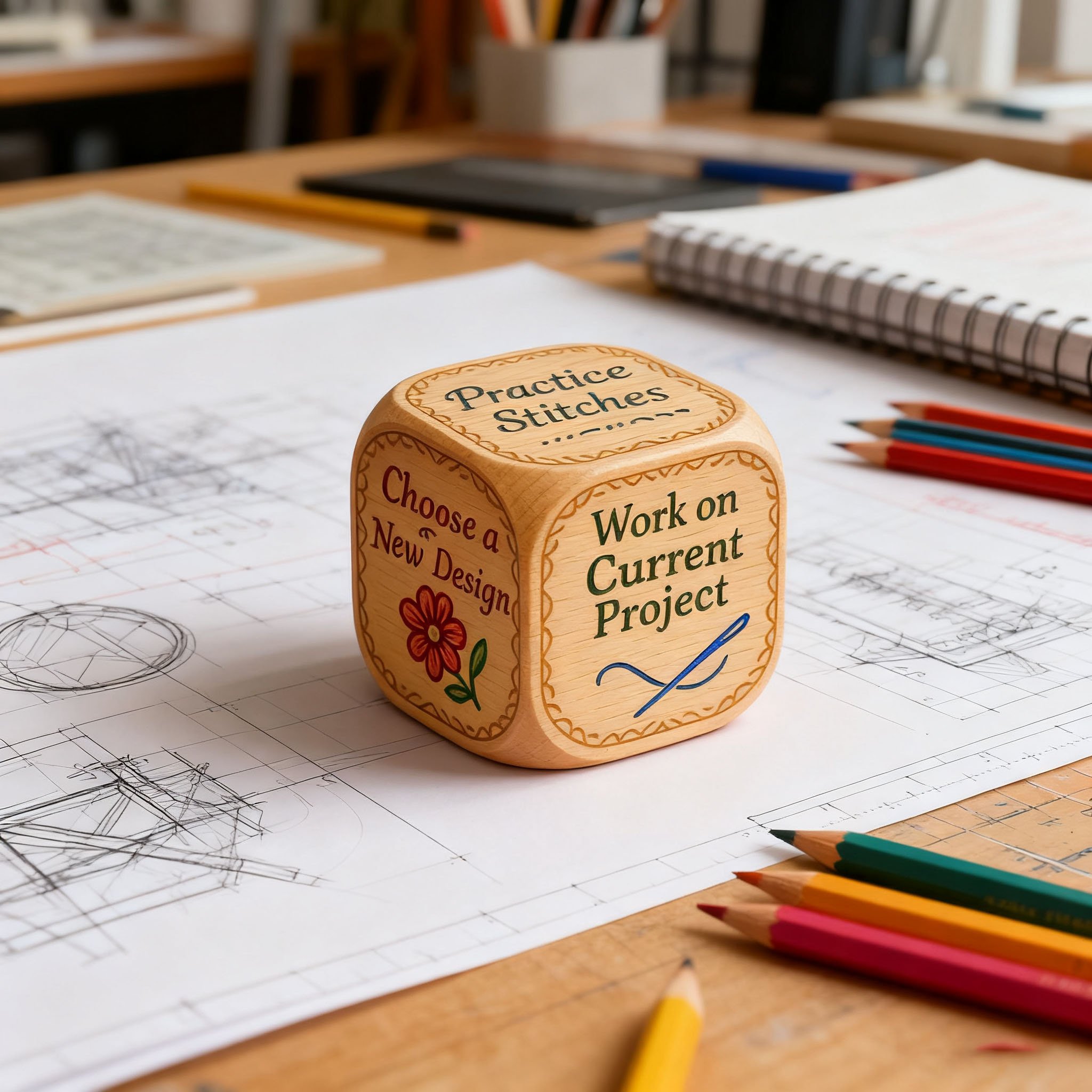 🔥🎄Handmade Wooden Patchwork Decision Dice