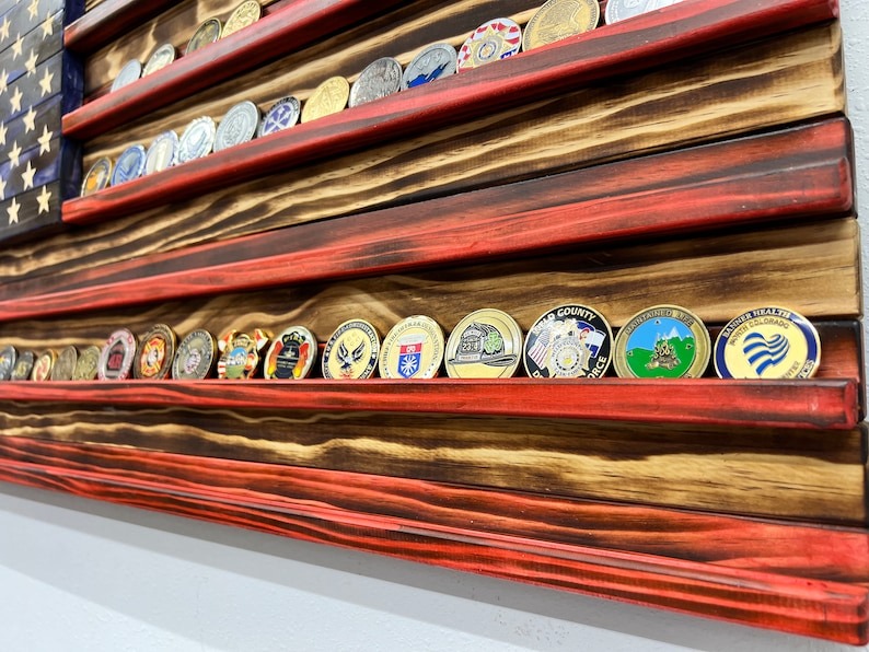 US Flag Challenge Coin Display