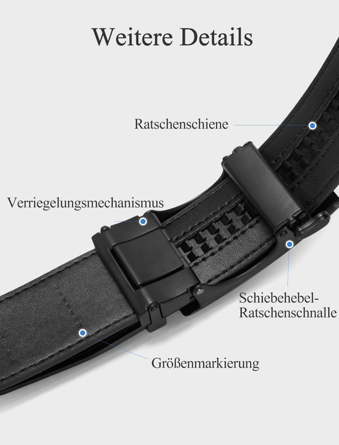 🔥Herren Ratschen Gürtel aus Leder