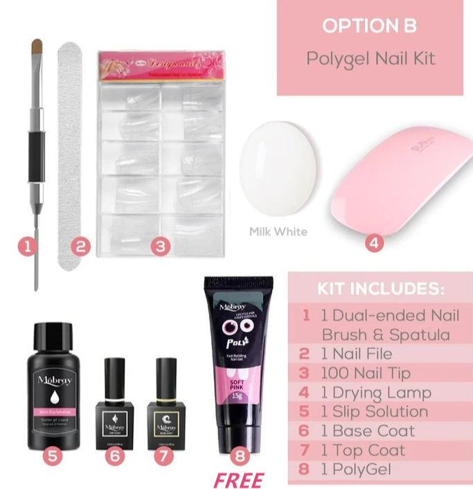 🎀Christmas Sale- Get 40% OFF🎁Easy PolyGel Nail Lengthening Kit,BUY 3 EXTRA SAVE 20% OFF