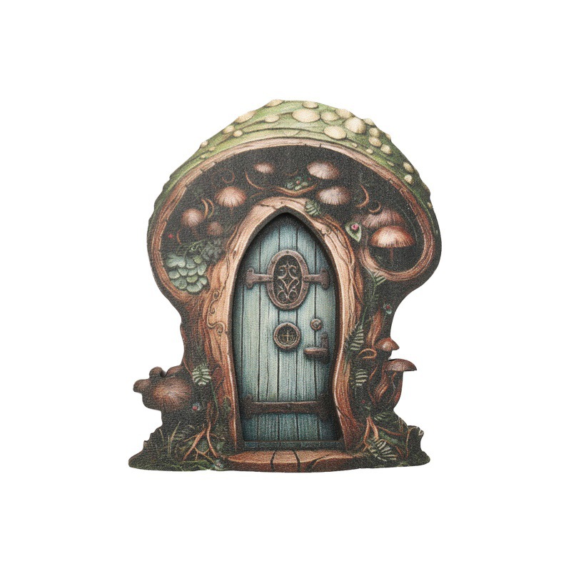 🔥Wooden garden fairy door decorations 🌹Garden creative fairy tale house home living room desktop micro landscape decorations