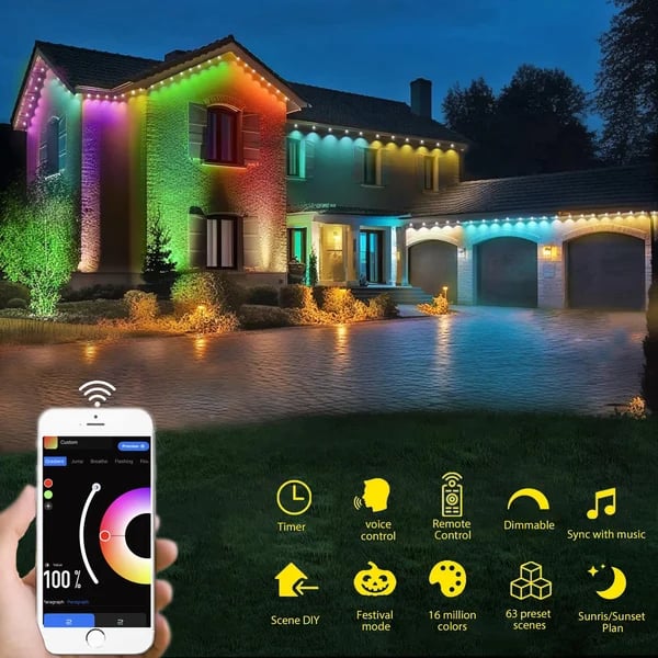 🔥Last Day Promotion 50% OFF🔥Christmas Smart Rainbow LED Outdoor Light - Smartlight