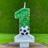 Creative football digital birthday candle