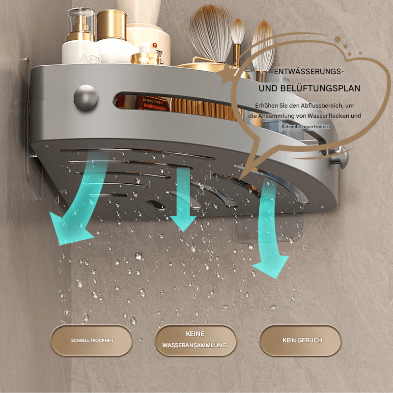 🔥Kaufe 3 Erhalte 1🚿Dreiecksregal fürs Badezimmer(Bohrfreie Saugnäpfe)