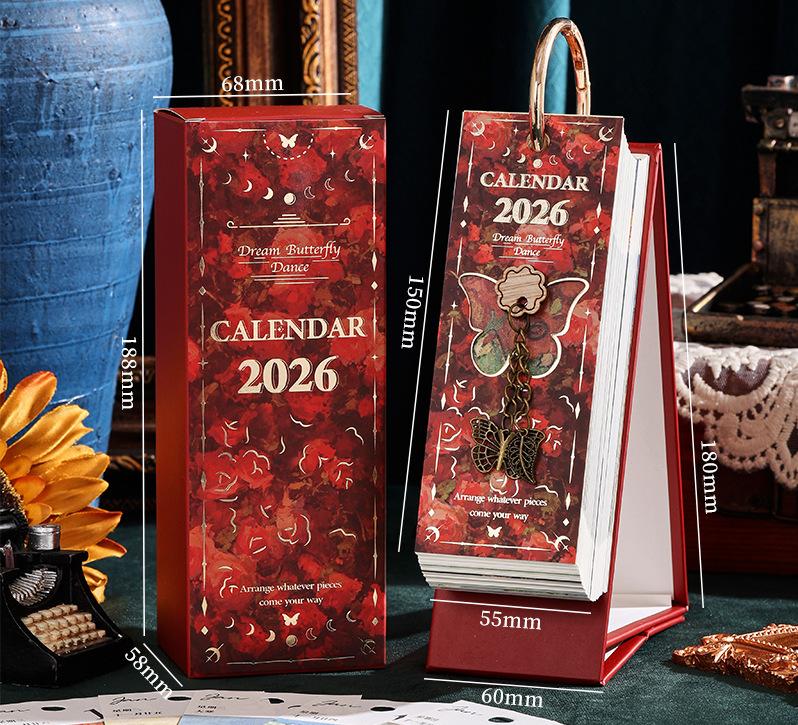 🎁TikTok Last Day Sale - 70% OFF🎉2026 Vintage European Style Oil Painting Flip Calendar🎨