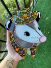 Handmade Opossum Stained Glass Suncatcher