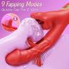 KissLip 4 in 1 Mouth Biting Clit G Spot Flapping Vibrator