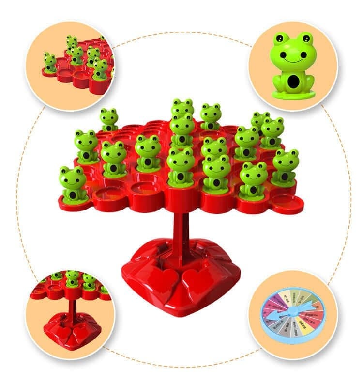 🔥Last Day Promotion 70% OFF-🔥- Frog Balance Tree Double Play Parent-child Interactive Puzzle Toys