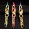 Metal Dull Blade Mystbloom Kunai 11'' Game Prop 3 Colors