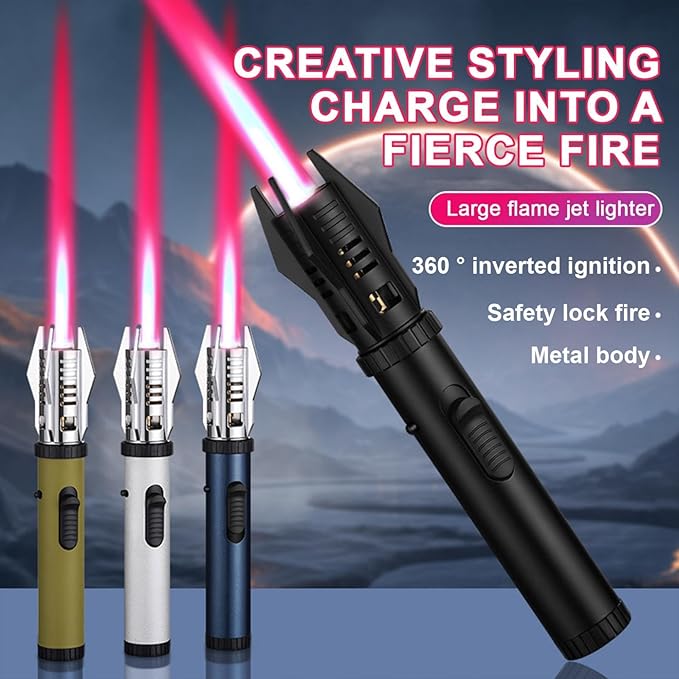 WINDDICHTES FEUERZEUG MIT GERADER FLAMME FÜR CAMPING UND OUTDOOR