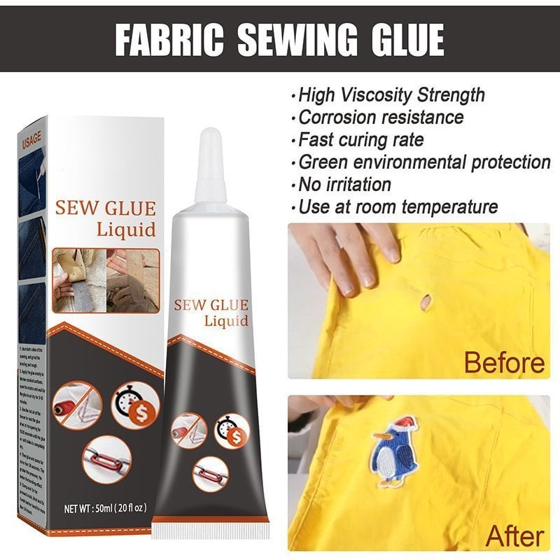 ⏰Last Day Discount 50% Off 💥CLOTH REPAIR SEW GLUE - BUY 3 SET GET 2 FREE & FREE SHIPPING