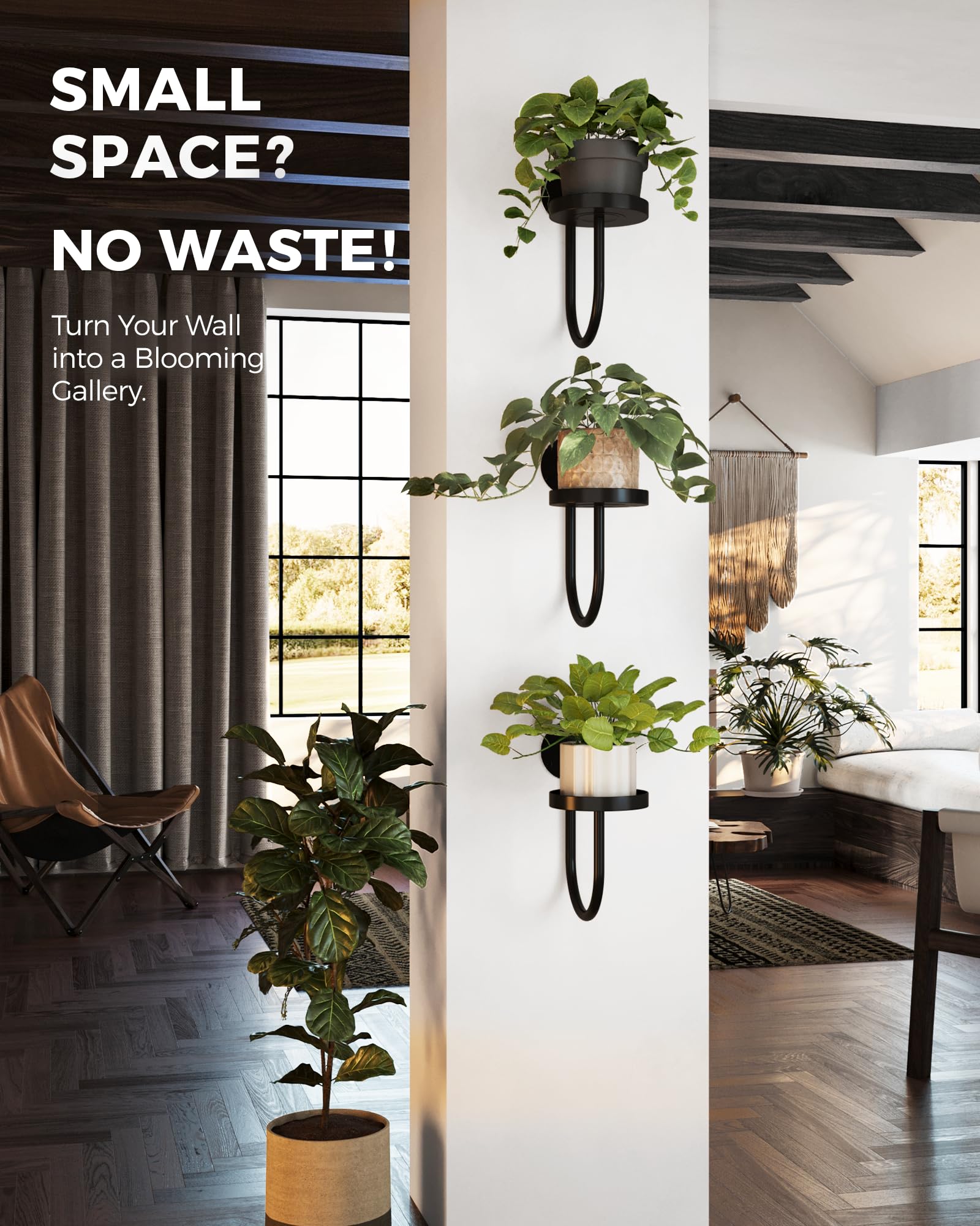 🎄TikTok Christmas Sale -70% OFF✨Wall Plant Holders Modern Indoor Window Plant Hangers