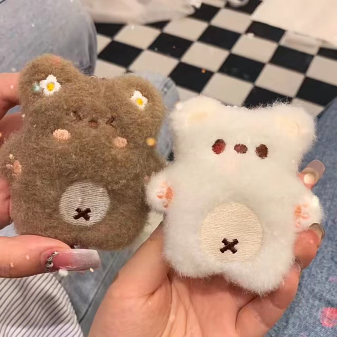 (🔥Last Day Promotion 50% OFF)Handmade-Chirping Bear Keychain Finished Product: Cute Chirping Bear Toy, Perfect Couple Gift