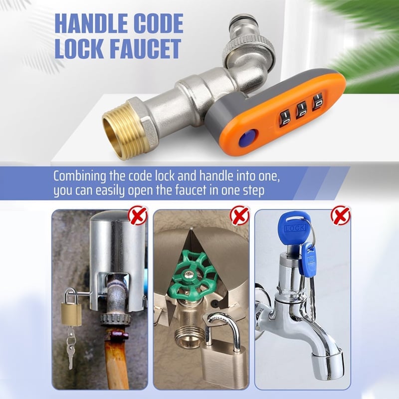 🔥1/2'' Freeze-proof faucet with password lock