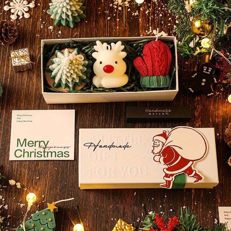 🎁TikTok Last Day Sale - 70% OFF🎅Christmas three-piece scented candle gift set🦌