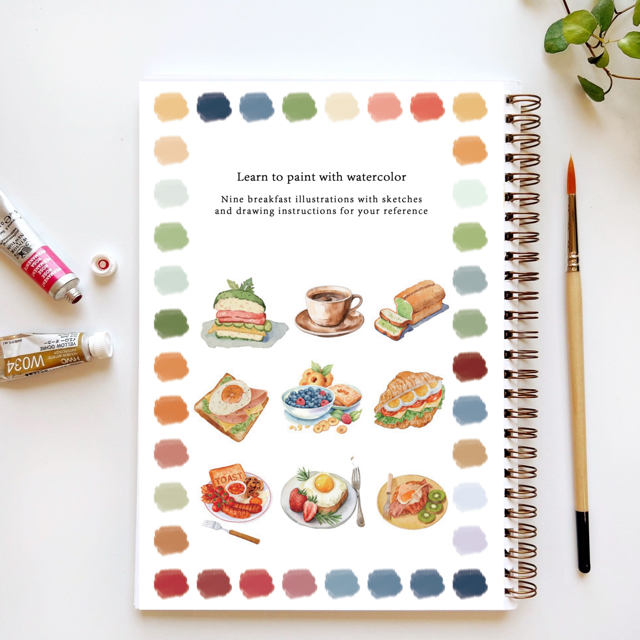 🍳Breakfast Watercolor Workbook(🔥2025 New Limited Edition)
