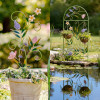 🌼Autumn Specials—Outdoor Metal Garden Flower Stake, Iron Art Climbing Plant Trellis Support, Decorative Yard Lawn Art Plug-in Flower Sculpture