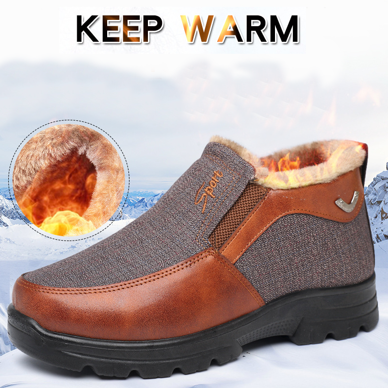 Men's Winter Fleece Waterproof Warm Non-Slip Comfortable Snow Boots