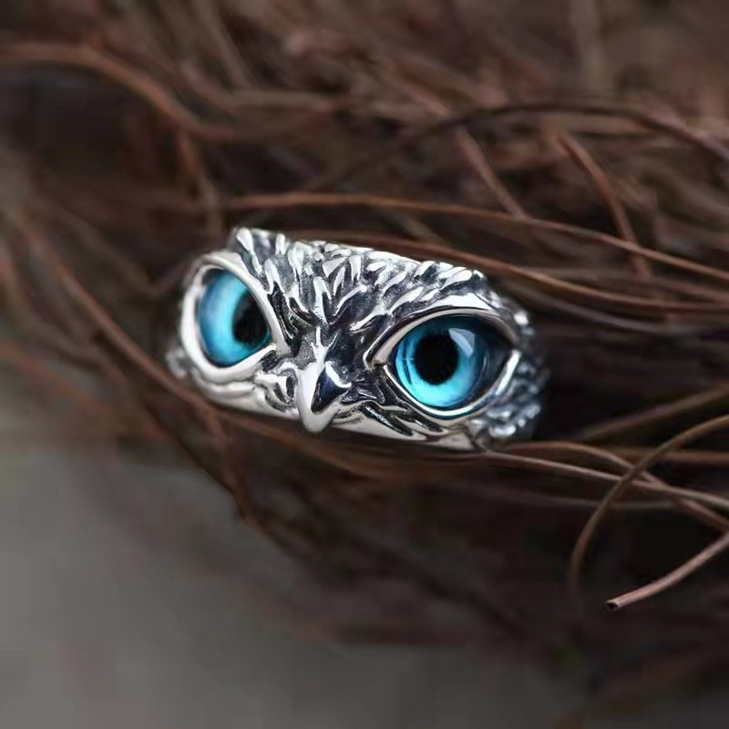 ⏱️<strong>Last Day Clearance Sale 60% OFF</strong> - Wisdom Owl Eye Silver Ring - Adjustable Size