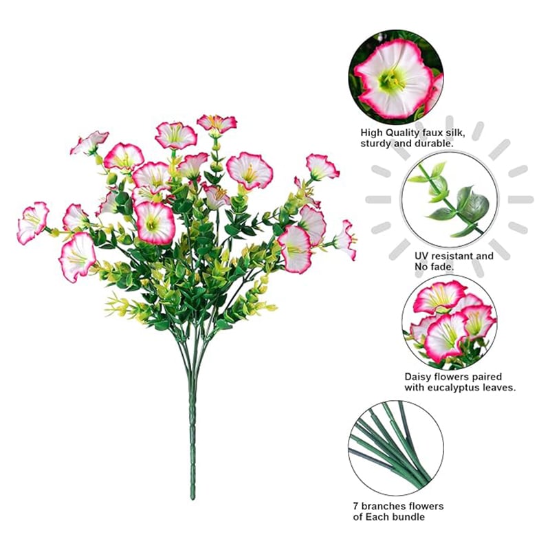 🌸 Spring Summer Home Decoration - 🌿 Fake Silk Colorful Morning Glory