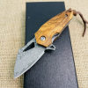 Soybean Damascus Steel Mini Pocket Knife