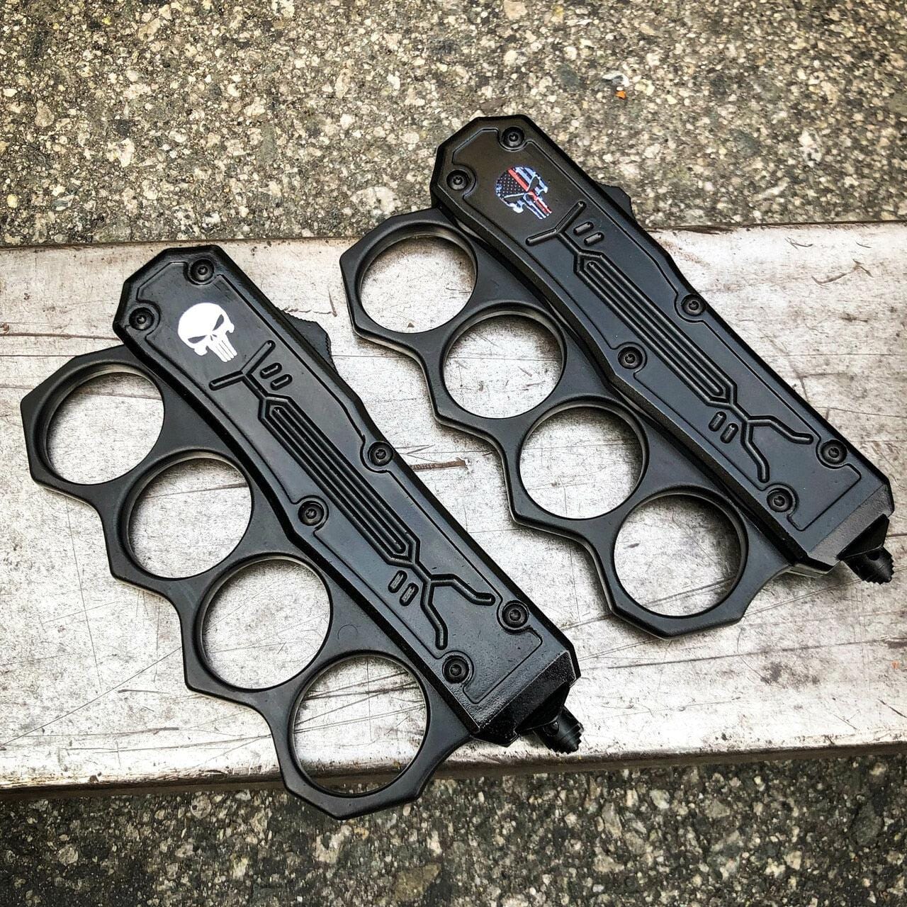 Spartan Punisher Skull Knuckle OTF