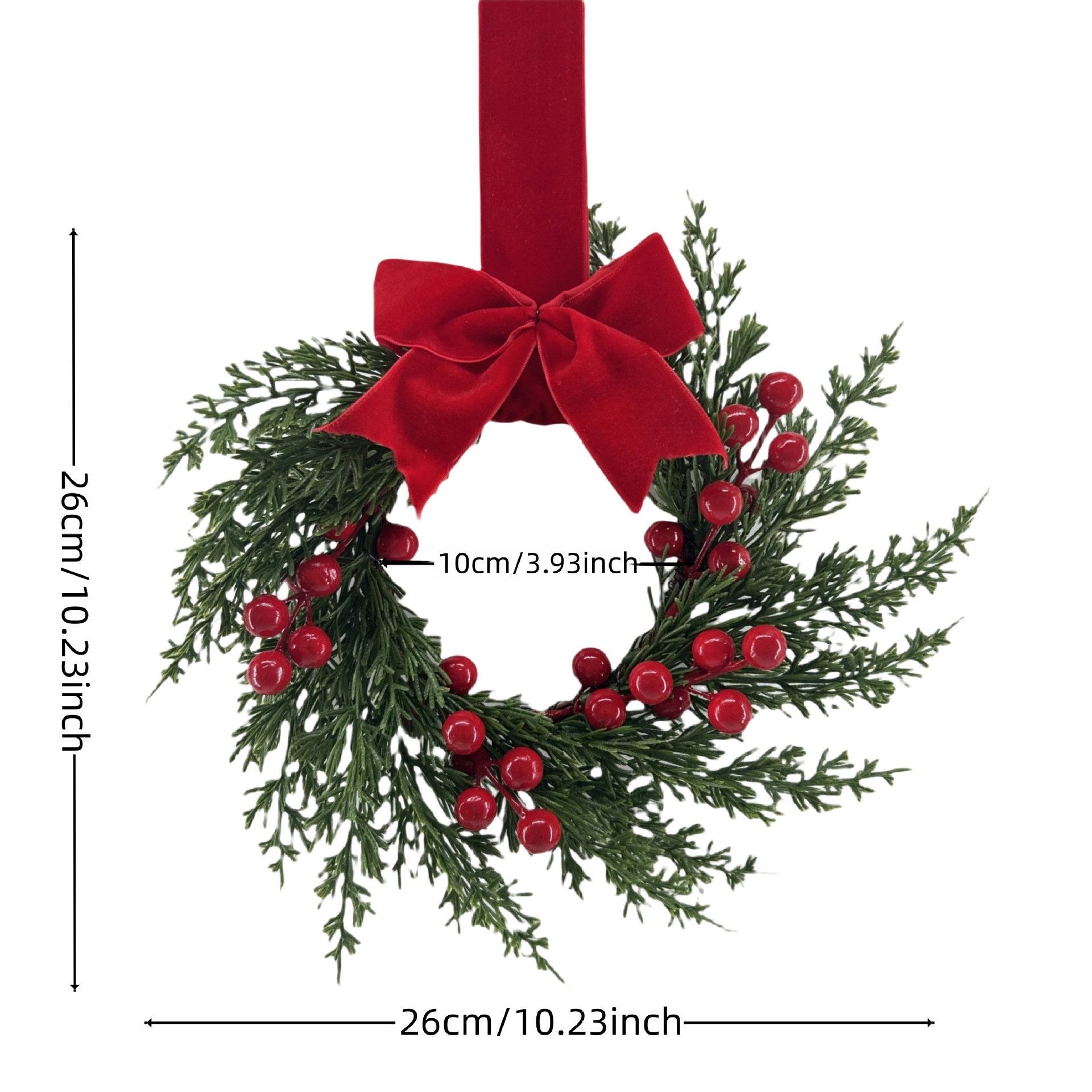 🎄TikTok Christmas Sale -70% OFF✨Christmas Mini Cabinet Wreath with Ribbon Bows