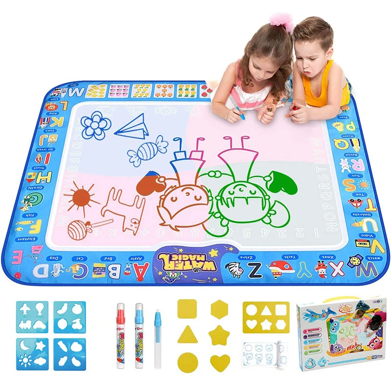 🔥🎁5th Anniversary Sale-70% OFF Today- Water Doodle Mat ,Aqua Painting Drawing Mat Mess Free Learning Toy Mat