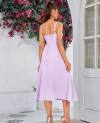 Floral Midi Corset Dress Boho Flowy Slit Lace Up Dresses for Women Going Out A Line Casual Sundress