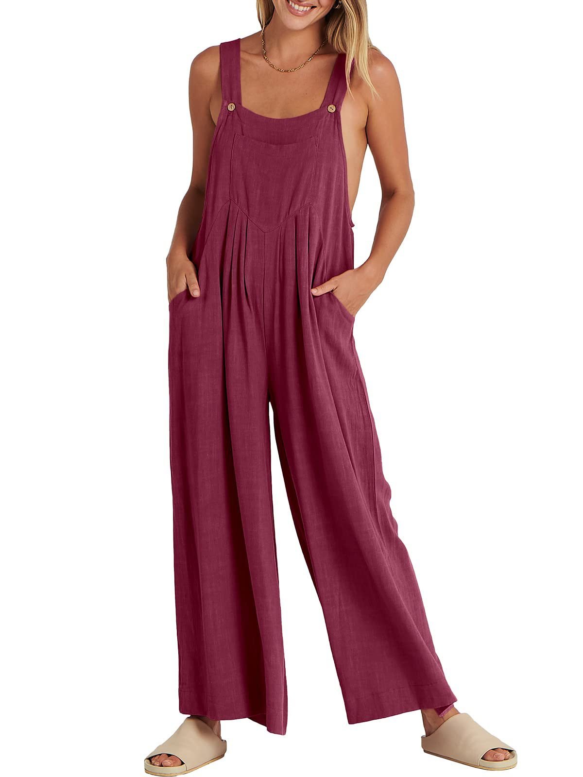 LAST DAY 50% OFF🔥 - Plus Size Wide Leg Overalls Jumpsuit