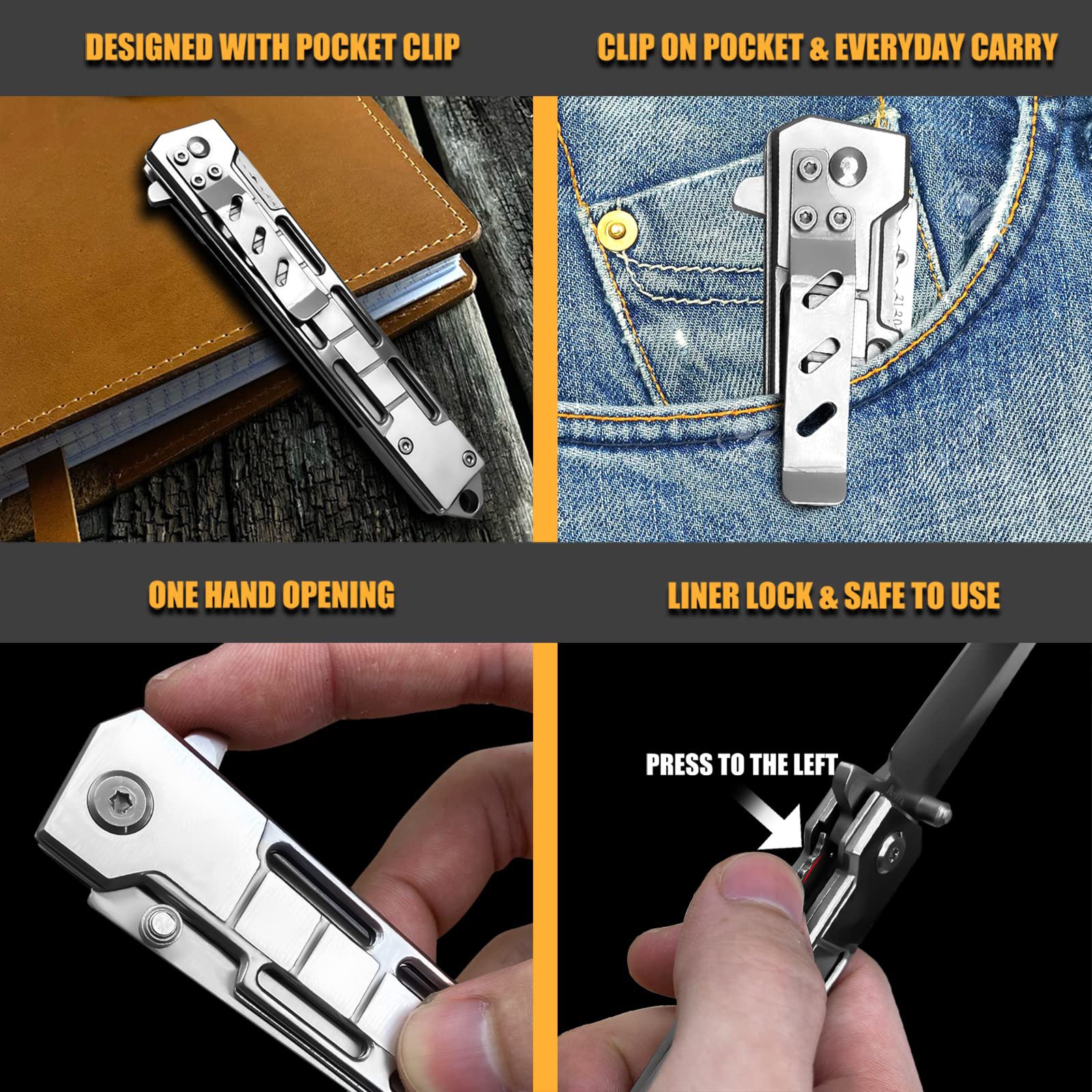 Multi-function Pocket Knife Catapult Hunting EDC Tool