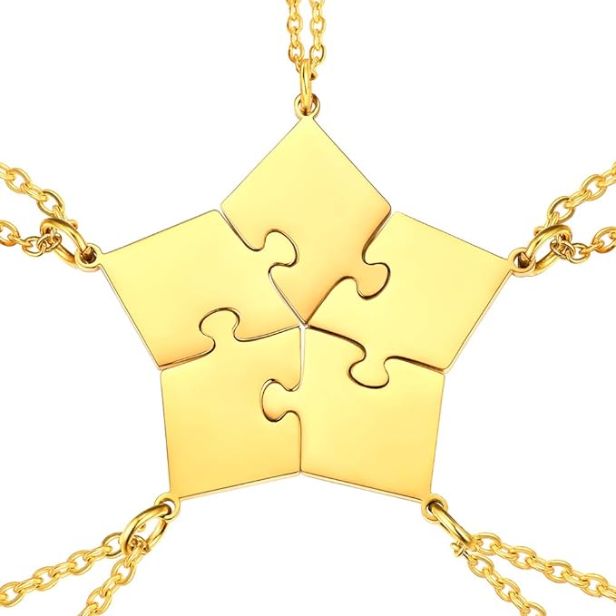 (🔥Last Day Promotion 50% OFF) Star Puzzle Friendship & Family Necklace - Buy 2 Get Extra 10% OFF & Free Shipping