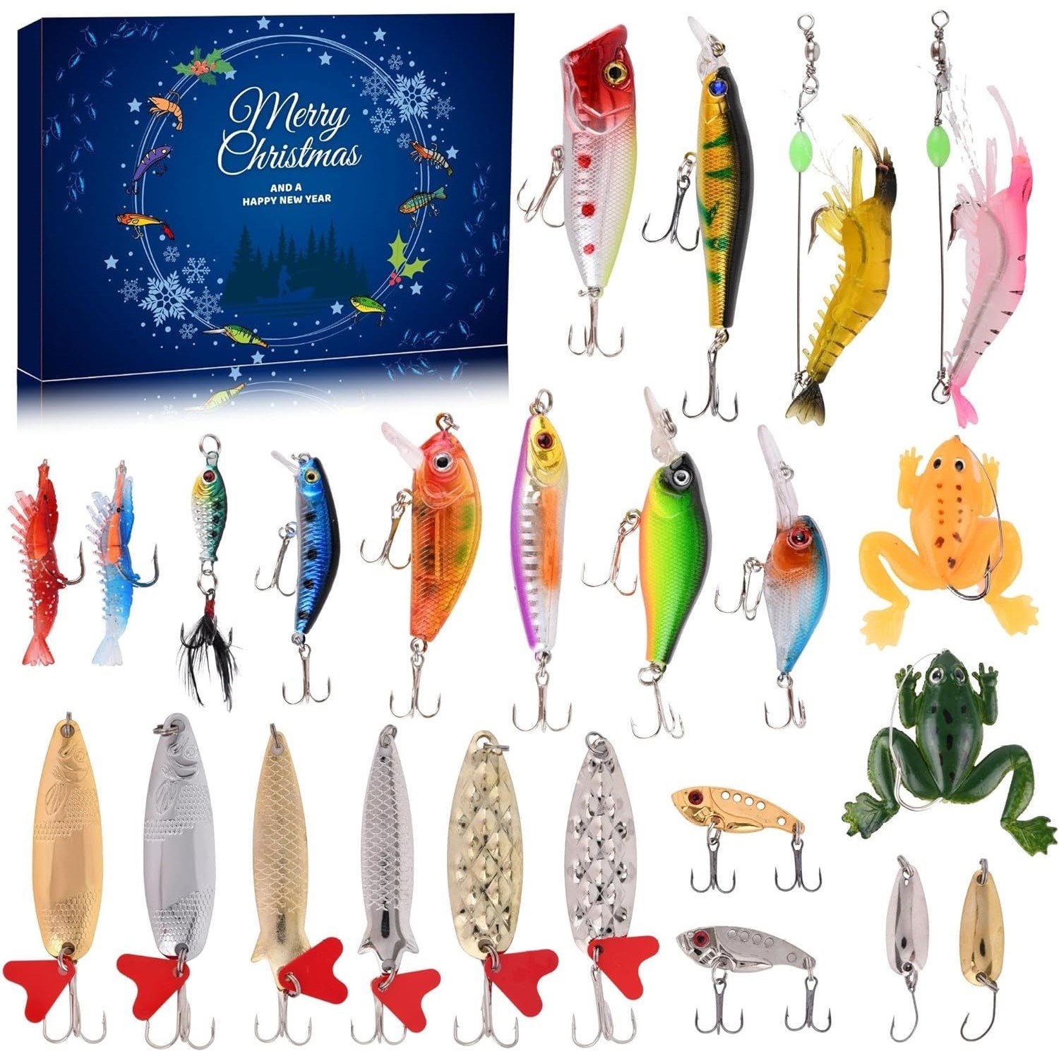 🔥Last Day Promotion 48% OFF-🎁-24 Days Fishing Lures Set Advent Calendar